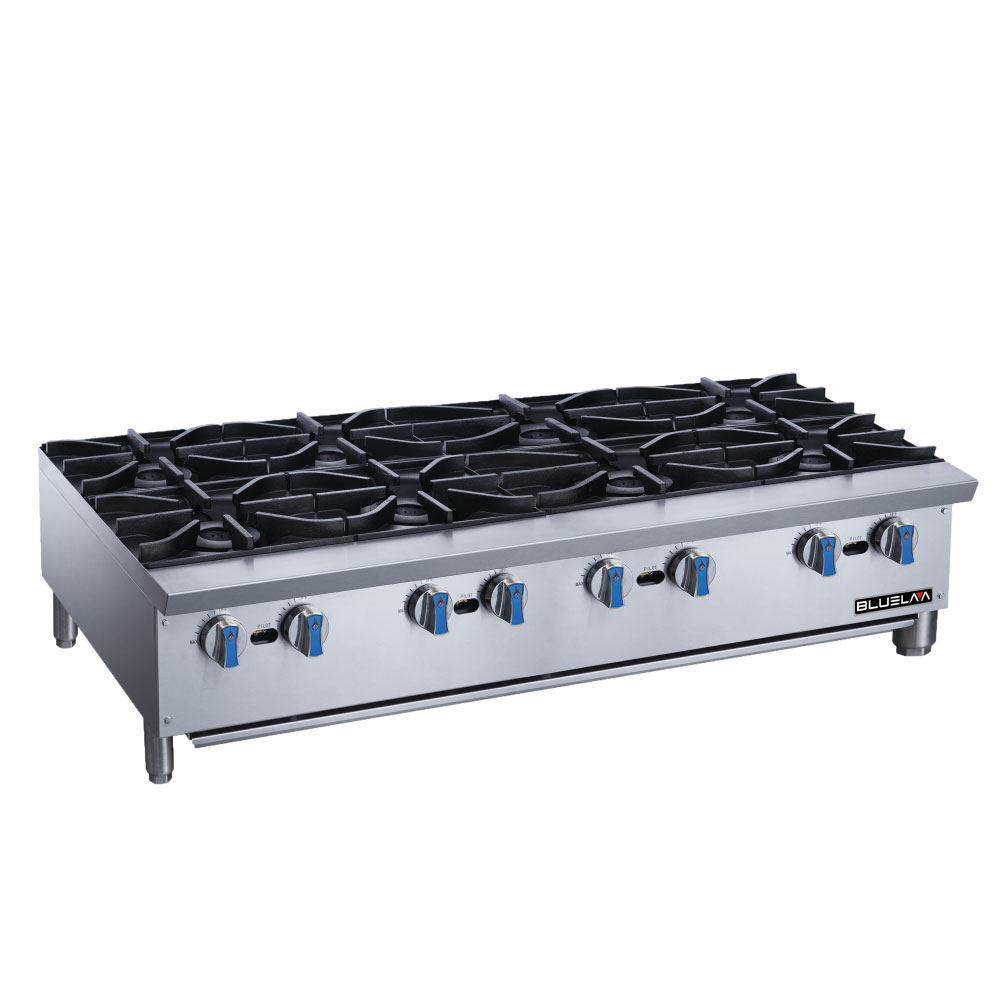 Blue Air BLHP48 48" Eight Burner Countertop Heavy-Duty Gas Hot Plate - 224,000 BTU