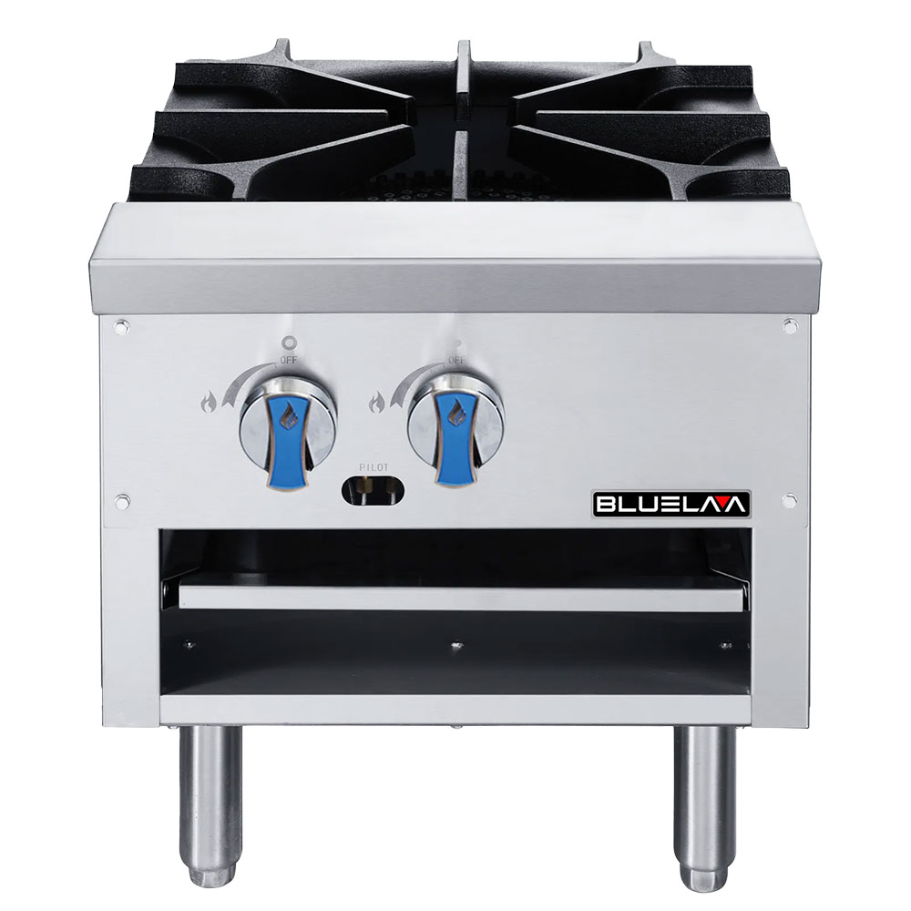 Blue Air BLSP1-L 18" Single Three Ring Burner Gas Low Stock Pot - 80,000 BTU