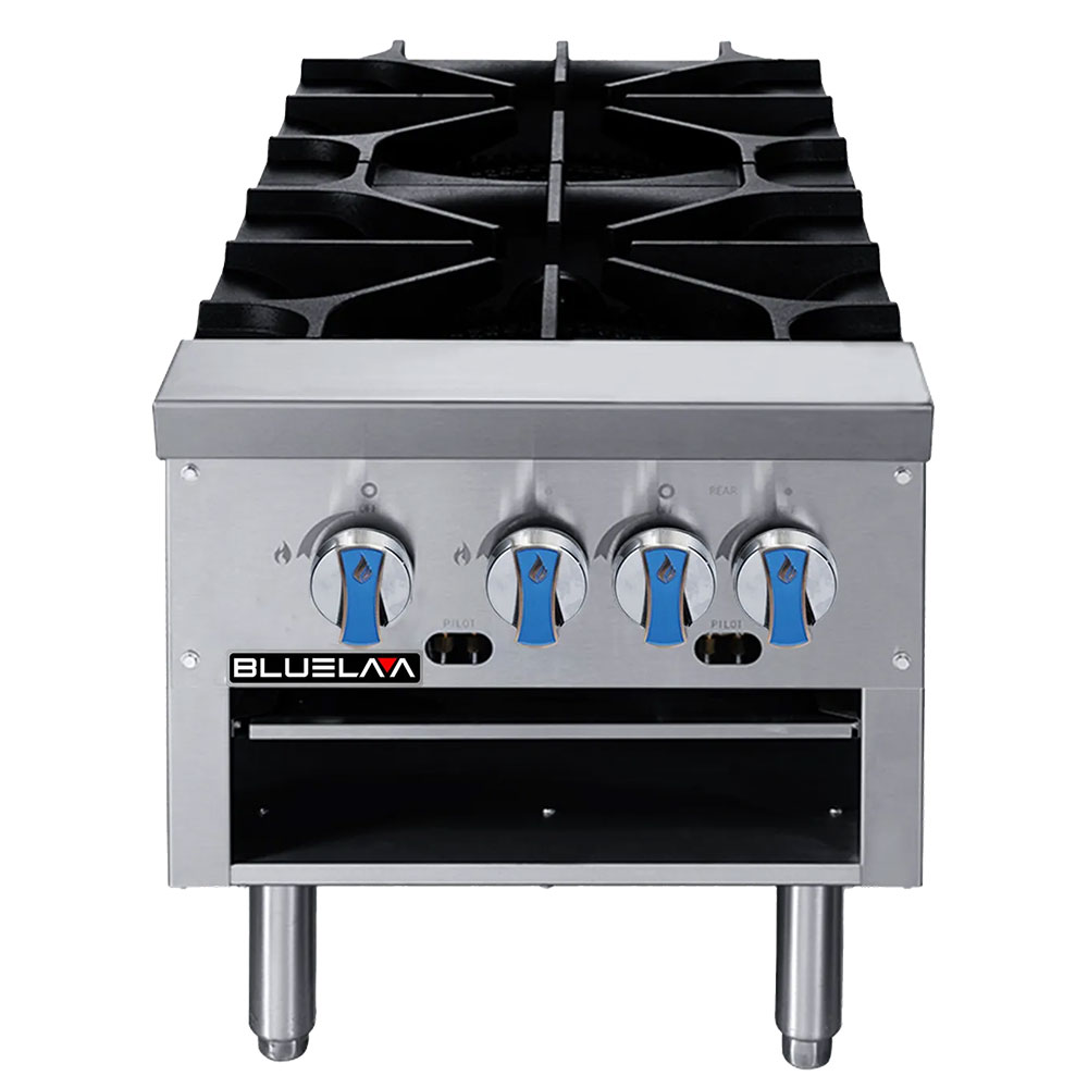 Blue Air BLSP2-L 18" Double Three Ring Burner Gas Low Stock Pot - 160,000 BTU