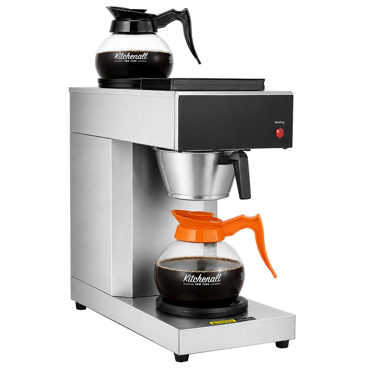 Prepline CAFE-2P-1 Pourover Coffee Maker with 2 Decanters and Warmers - 120V
