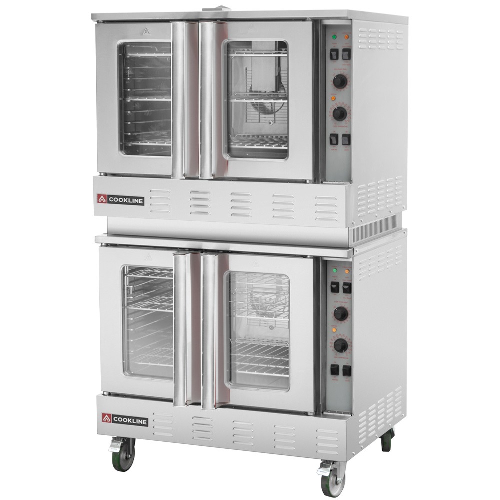 Cookline CC80-LP-DBL Deep Depth Double Deck Full Size Liquid Propane Convection Oven - 120,000 BTU
