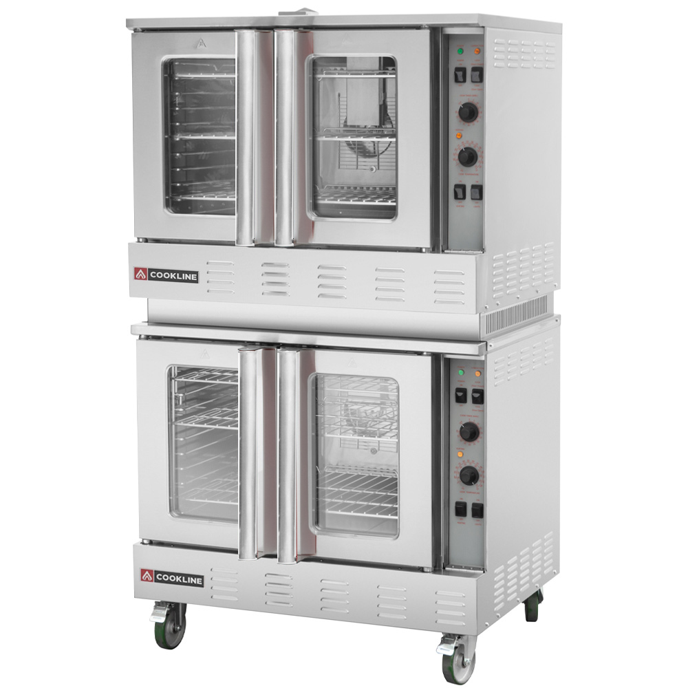 Cookline CC80-DBL Deep Depth Double Deck Full Size Gas Convection Oven - 120,000 BTU