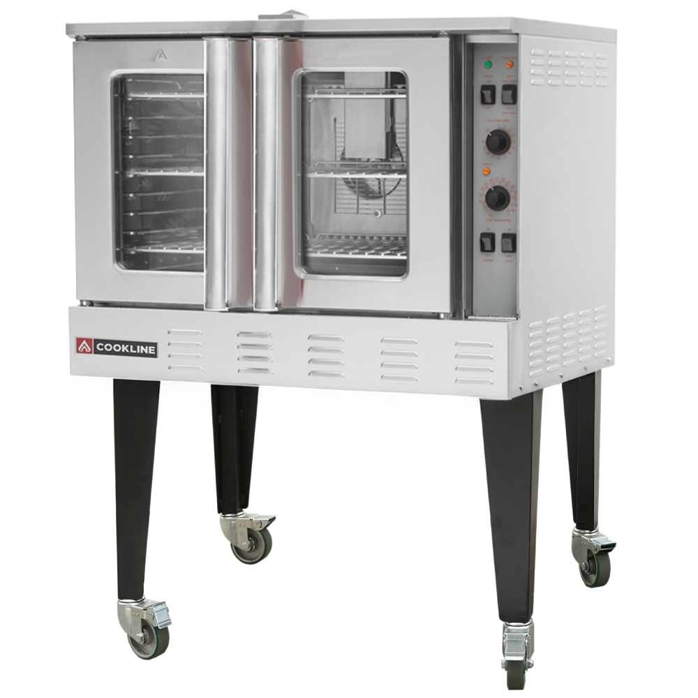 Cookline CC80-NG-SGL Deep Depth Single Deck Full Size Natural Gas Convection Oven - 60,000 BTU