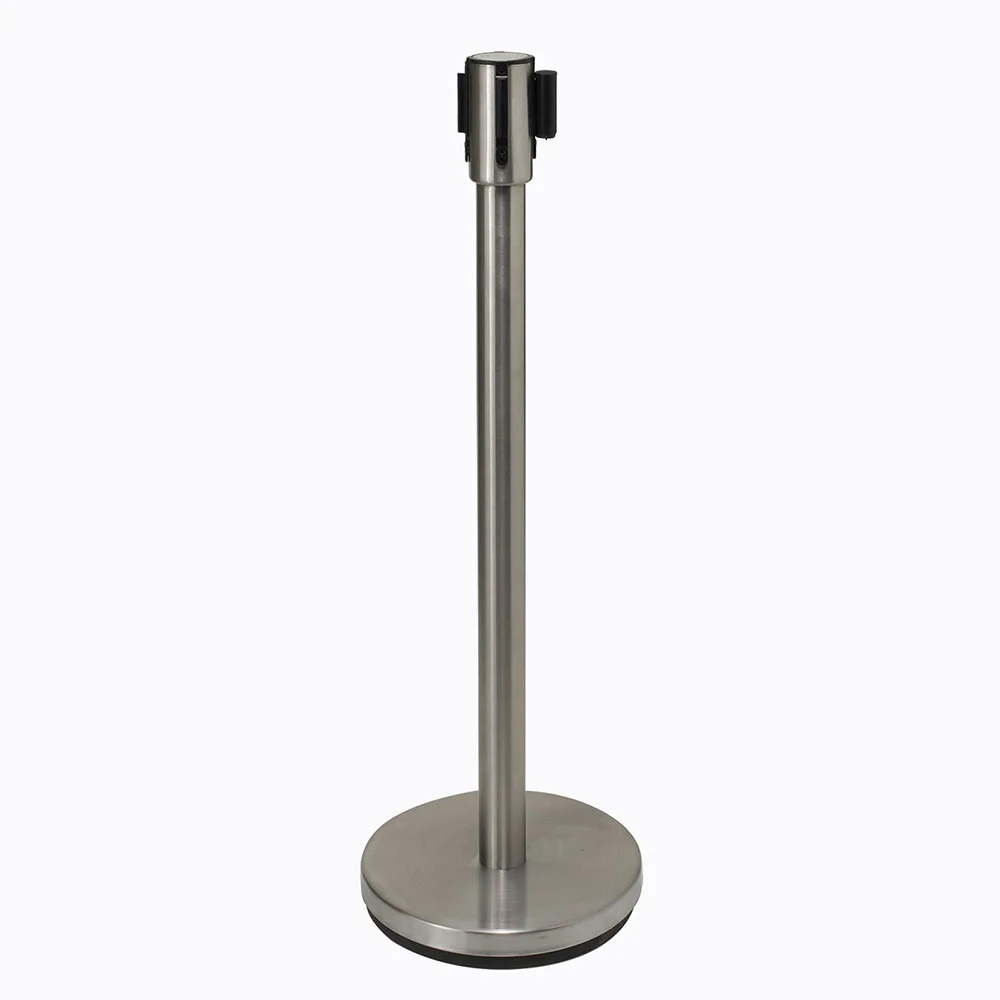 Winco CGS-38S 36" Stainless Steel Stanchion Post with 78" Retractable Belt