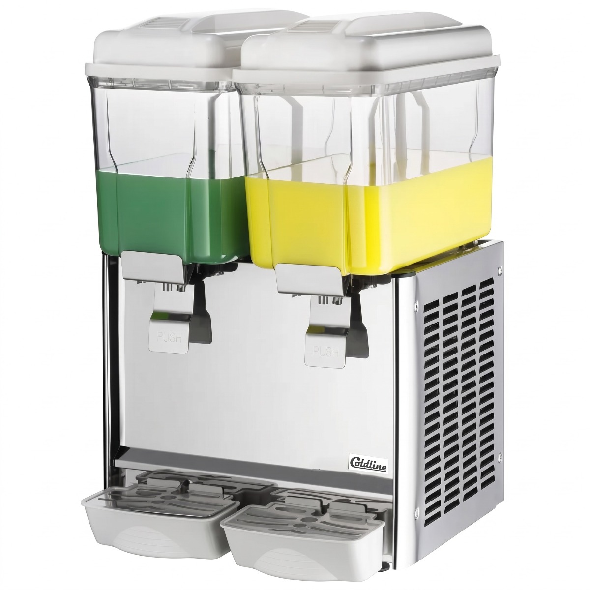 Coldline CBD-2  Double 3 Gallon Bowl Refrigerated Beverage Dispenser with Stirring System