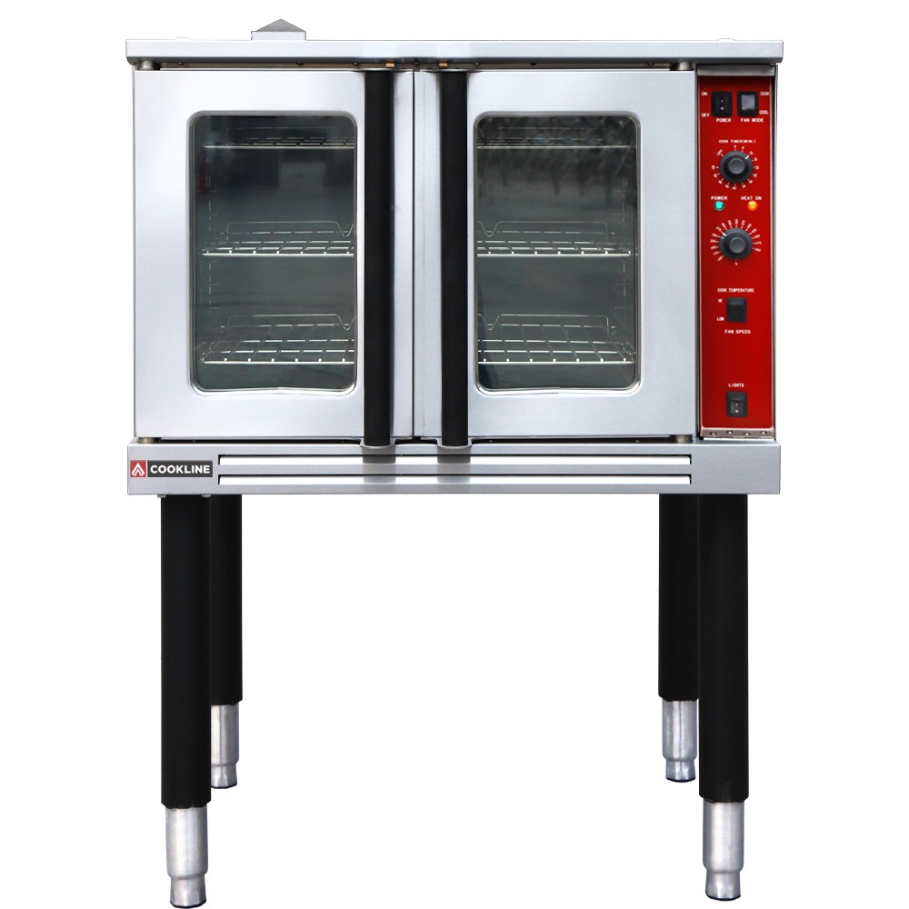 Cookline CV100-208 Single Deck Full Size Electric Convection Oven with Legs - 208V, 3 Phase (NEW OUT OF BOX OVERSTOCK)