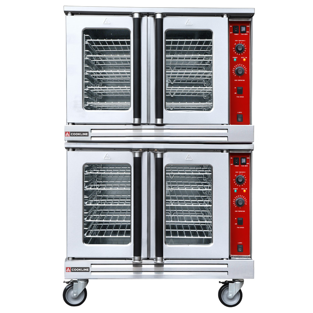 Cookline CV100-DBL-240 Double Deck Full Size Electric Convection Oven - 240V