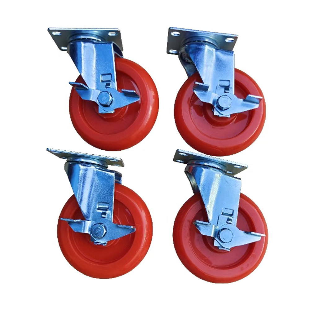 Cookline CR-4-SBR Gas Floor Fryer Casters with Brake, Set of Four