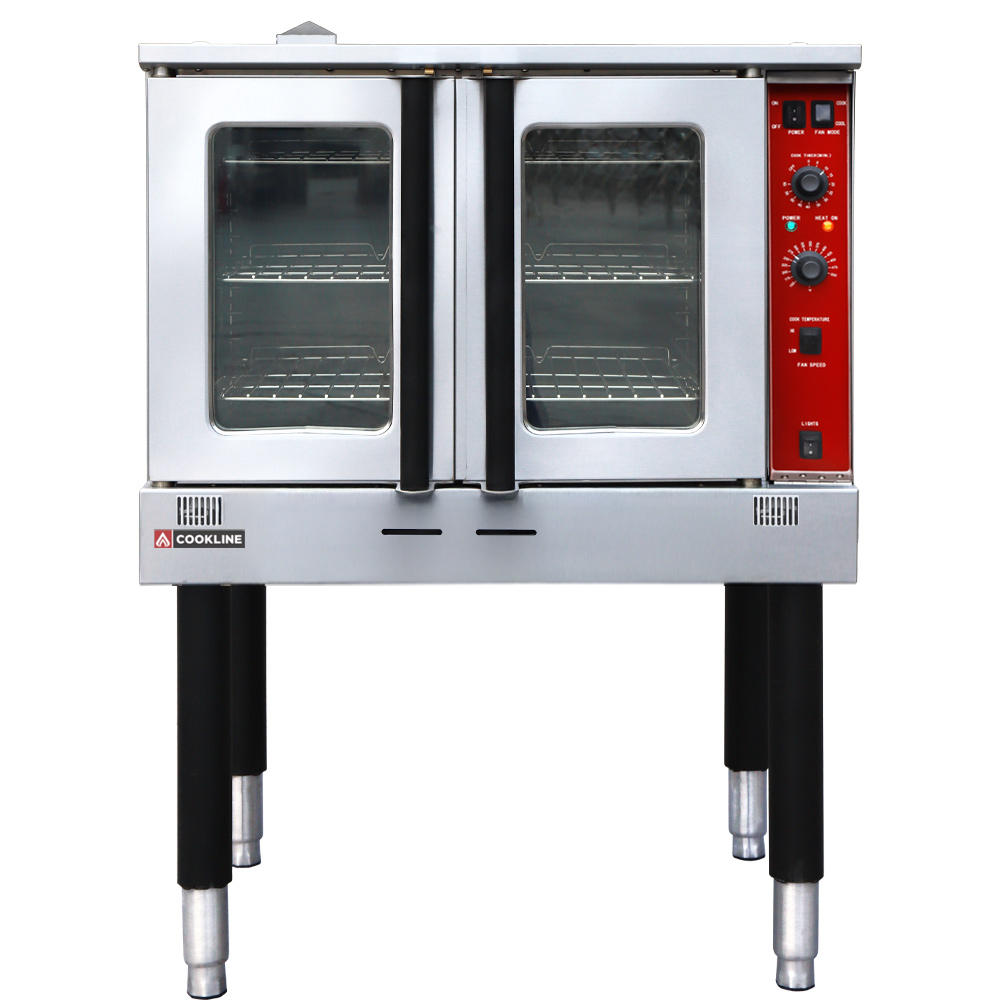 Cookline CV100-SGL Single Deck Full Size Natural Gas Convection Oven - 60,000 BTU