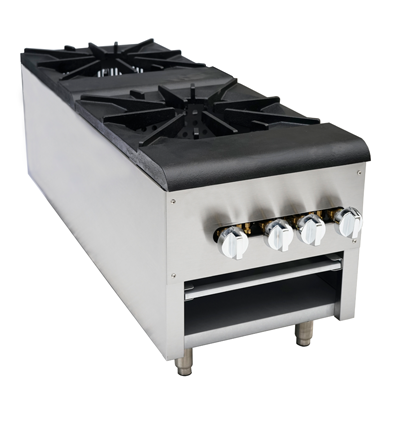 Cookline CSP2 Double 18" Burner Commercial Gas Stock Pot Range - 220,000 BTU