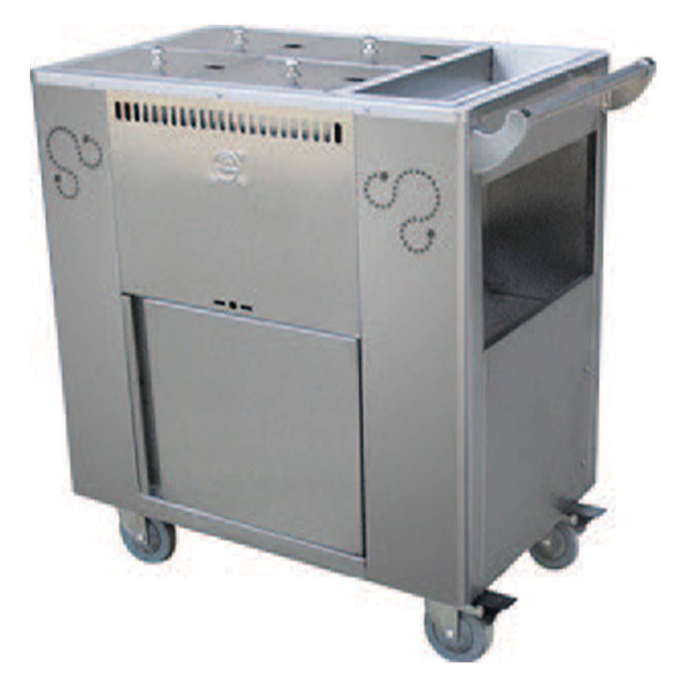 L&J CT-02 27" Commercial Stainless Steel Steamer Trolley