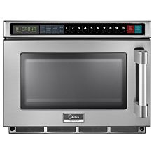 Midea 1217G1S 16" Commercial 1200 Watts Medium Duty Microwave Oven and Stackable with Barcode Scanner - 0.6 Cu. Ft.