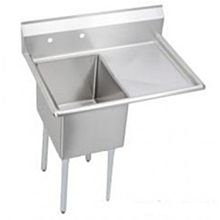 45" 1 Compartment Sink with 18" x 24" Bowl & Right Drainboard