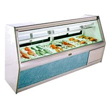 Marc Refrigeration MFC-12 S/C Self Contained 142" Seafood Case, Glass Front