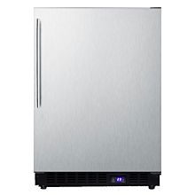 Summit SCFF53BXCSSHH 24" Built-In Undercounter All-Freezer with Stainless Steel Wrapped Exterior and Horizontal Handles