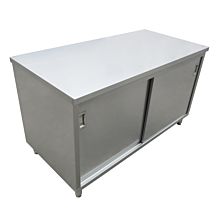 Prepline PC-3060 30"D x 60"L  Stainless Steel Enclosed Base Work Table