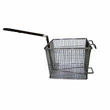 Cecilware 08086L Fryer Basket w/ Uncoated Handle & Rear Hook, 8.5" x 8.5" x 6.625"