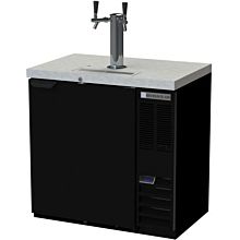 Beverage-Air DD36HC-1-B Double Tap Kegerator Beer Dispenser - Black, (1) 1/2 Keg Capacity