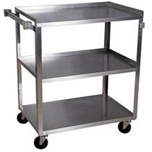 BK Resources BKC-1827S-3S 18"W x 27"D 3-Tier Stainless Steel Utility Cart