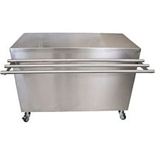 BK Resources SECT-2460S 60" x 24" Stainless Steel Serving Counter w/ Sliding Door