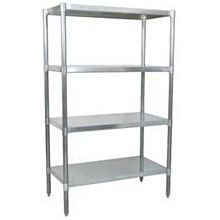 BK Resources SSU6-3124 31"Wx24"Dx72"H Stainless Steel Dry Storage Shelving Unit