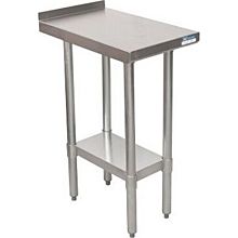 BK Resources VFTS-1530 Commercial Kitchen Stainless Filler Prep Table 15"W x 30"D