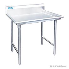 Global BSR-60 60" 16 Gauge Stainless Steel Classification Table with Cross Brace and Backsplash