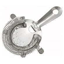 Winco BST-4P 4 Prong Stainless Steel Cocktail / Bar Strainer