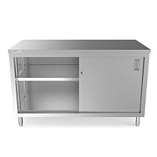 Prepline PC-3060 30"D x 60"L  Stainless Steel Enclosed Base Work Table
