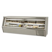 Leader CDL118M 118" Refrigerated Counter Height Raw Meat Deli Case with Gravity Coil Refrigeration