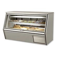 Leader ERCD72ES 72" Refrigerated Counter Height Raw Meat Deli Case with Gravity Coil Refrigeration
