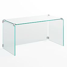 CGA24 24" Modern Clear Glass Display Sneeze Guard with no Frame and Glass Clips