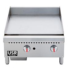 24" Gas Countertop Griddle with Manual Controls - 60,000 BTU