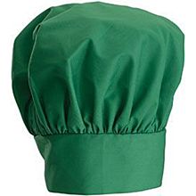 Winco CH-13LG 13" Bright Green Chef Hat with Adjustable Velcro Closure