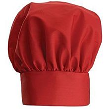 Winco CH-13RD 13" Red Chef Hat with Adjustable Velcro Closure