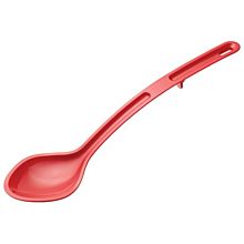 Winco CVSS-13R 13" Red Polycarbonate Solid 1-1/2 oz. Serving Spoon