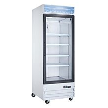 31″ Single Glass Swing Door Merchandiser Freezer - White