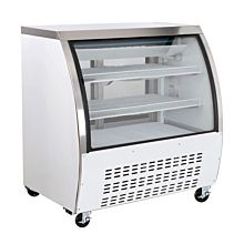 Coldline DC36-W 36" Refrigerated Curved Glass Deli Meat Display Case, white