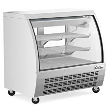 Coldline DC48-SS 48" Refrigerated Curved Glass Deli Meat Display Case, Stainless Steel