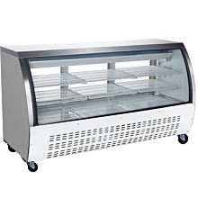 Coldline DC80-W 80" Refrigerated Curved Glass Deli Meat Display Case, white