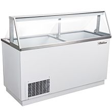 Coldline DIP-66 68" Ice Cream Dipping Cabinet Freezer | (12) Tub Capacity