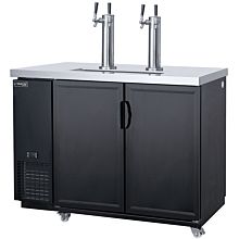Dukers DKB60-M2 61" Refrigerated Two Tower Three Tap BeeKagerator Draft Beer Cooler