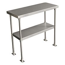 Prepline PDOS-1846 18"D x 46"L Stainless Steel Double Tier Overshelf for SMP48