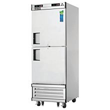 Everest EBWRFH2 29" One Section Solid Swing Door Bottom Mounted Upright Reach-In Dual Temperature Refrigerator/Freezer Combo, 11 Cu. Ft.