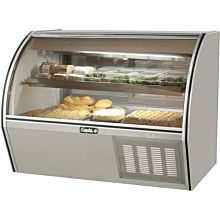 Leader ERCD60 60" Counter Height Refrigerated Curved Glass Deli Display Case