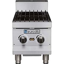 Eurodib T-HP212 - 12" Countertop Gas Hotplate w/ (2) burners, 12" x 24" cooking surface