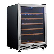 Eurodib USF54S 1-Section Single Temperature Full Glass Door Undercounter Wine Refrigerator