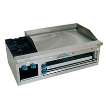 Comstock-Castle FHP48-36B-LP 48" 2 Burner & 36" Griddle with Cheesemelter - Liquid Propane Gas 108,000 BTU