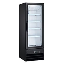 21" Black Single Glass Swing Door Merchandiser Refrigerator