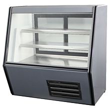 Marchia HDC48 48" Refrigerated Slanted Glass Meat Deli Case with Rear Storage